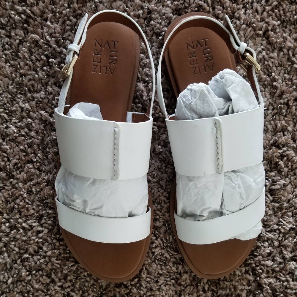 Naturalizer White Sandals